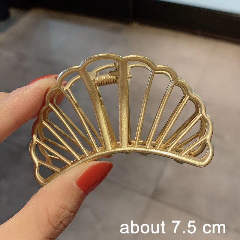 Elegant Gold Silver Hollow Geometric Metal Hair Claw For Women Long Thick Hair Holder Hair Claw Clip Fashion Hair Accessories - Image 12