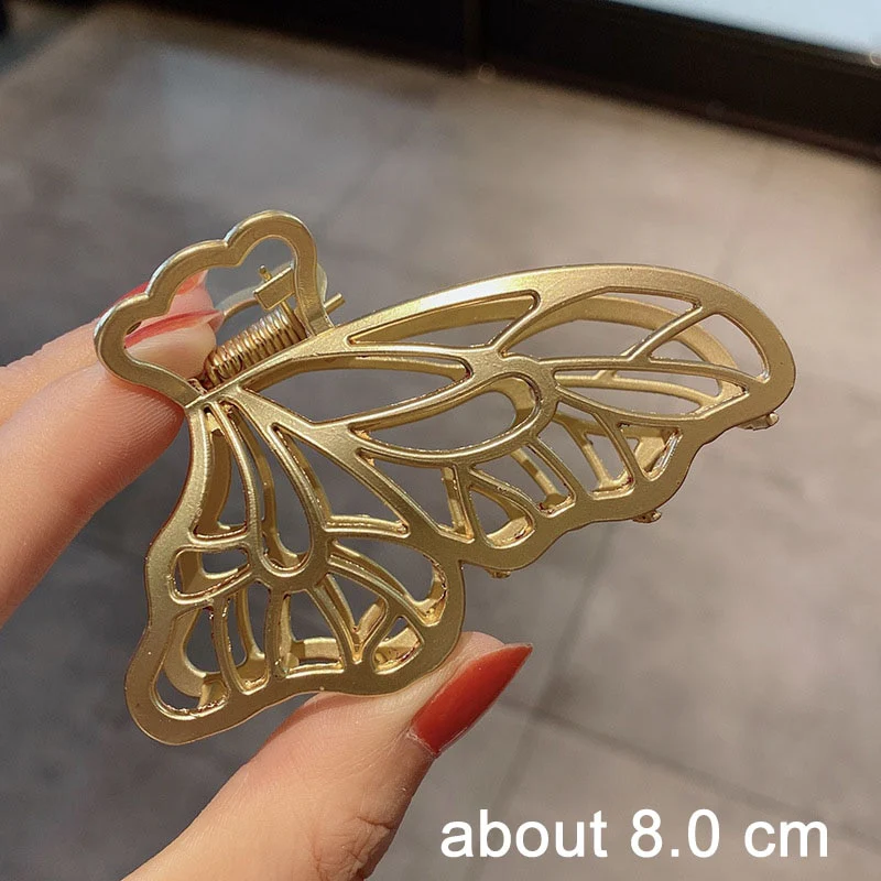 Elegant Gold Silver Hollow Geometric Metal Hair Claw For Women Long Thick Hair Holder Hair Claw Clip Fashion Hair Accessories - Image 15