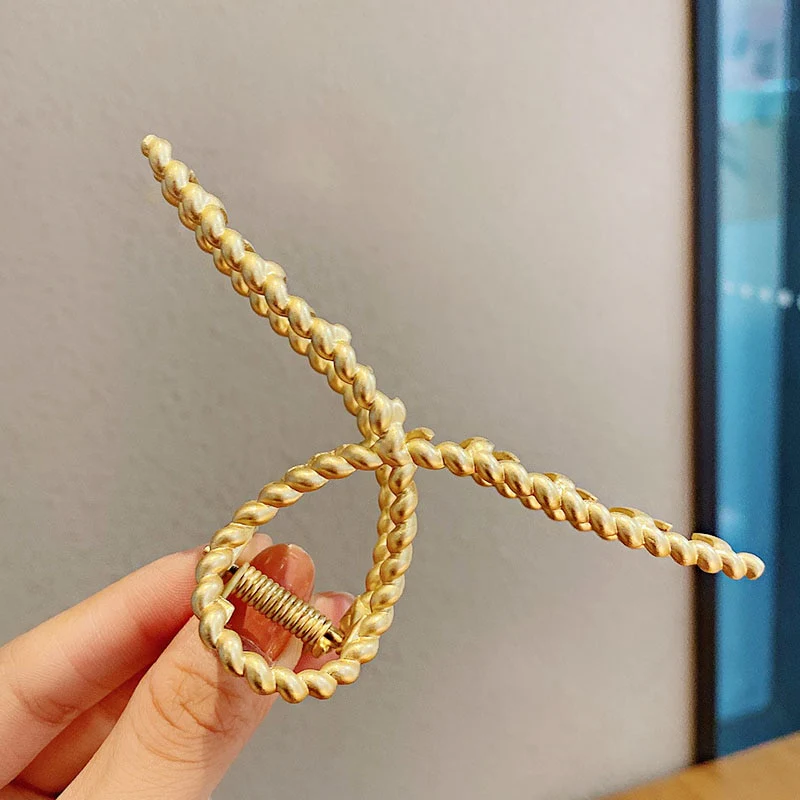 Elegant Gold Silver Hollow Geometric Metal Hair Claw For Women Long Thick Hair Holder Hair Claw Clip Fashion Hair Accessories - Image 16