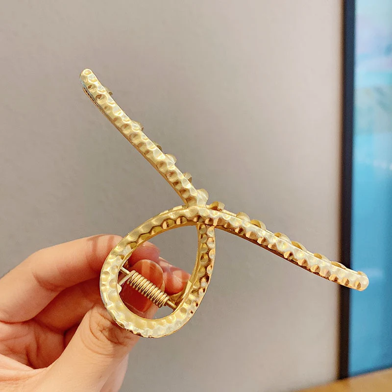 Elegant Gold Silver Hollow Geometric Metal Hair Claw For Women Long Thick Hair Holder Hair Claw Clip Fashion Hair Accessories - Image 20
