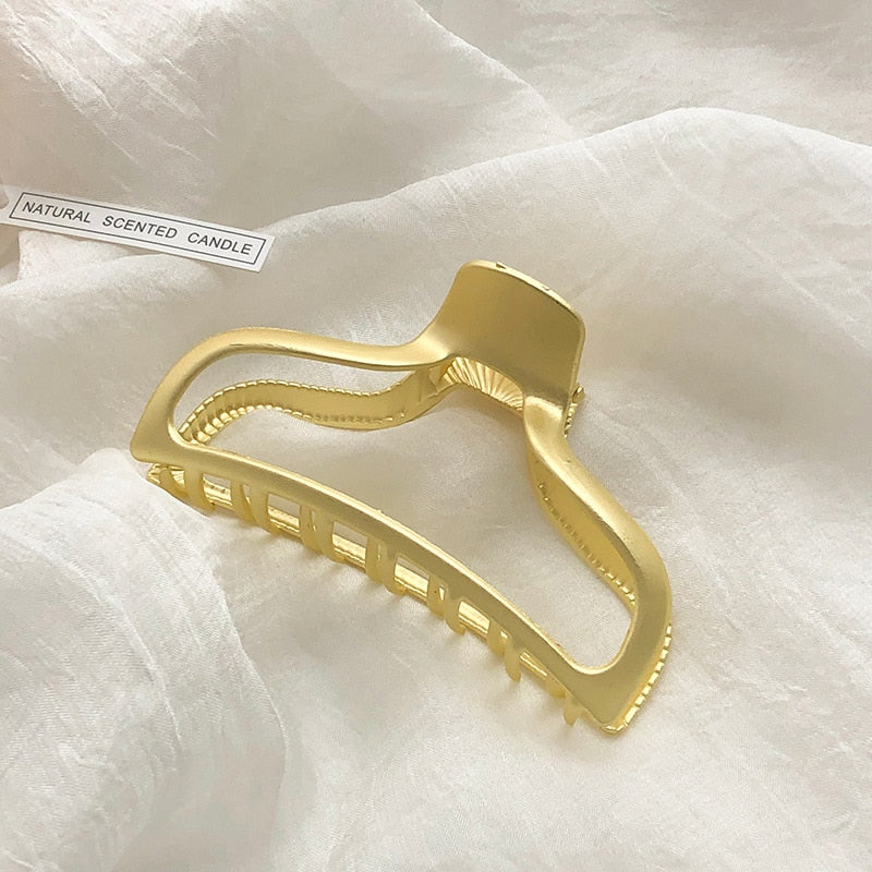 Elegant Gold Silver Hollow Geometric Metal Hair Claw For Women Long Thick Hair Holder Hair Claw Clip Fashion Hair Accessories - Image 21