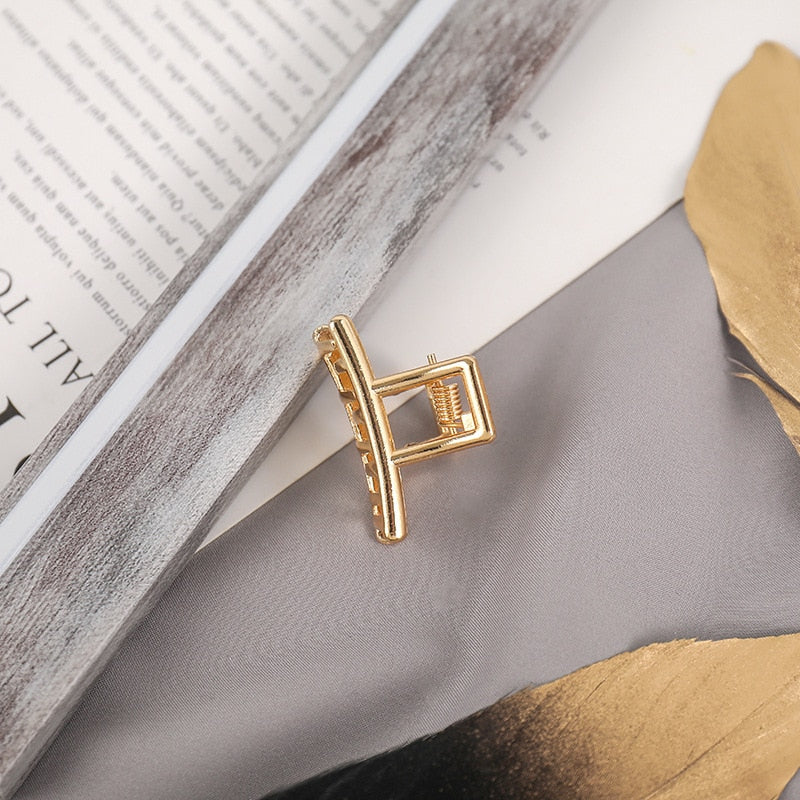 Elegant Gold Silver Hollow Geometric Metal Hair Claw For Women Long Thick Hair Holder Hair Claw Clip Fashion Hair Accessories - Image 23