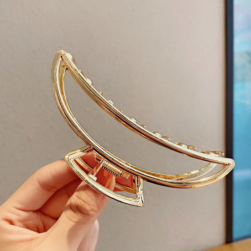 Elegant Gold Silver Hollow Geometric Metal Hair Claw For Women Long Thick Hair Holder Hair Claw Clip Fashion Hair Accessories - Image 38