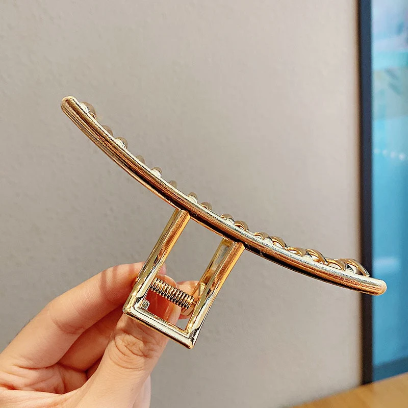 Elegant Gold Silver Hollow Geometric Metal Hair Claw For Women Long Thick Hair Holder Hair Claw Clip Fashion Hair Accessories - Image 40