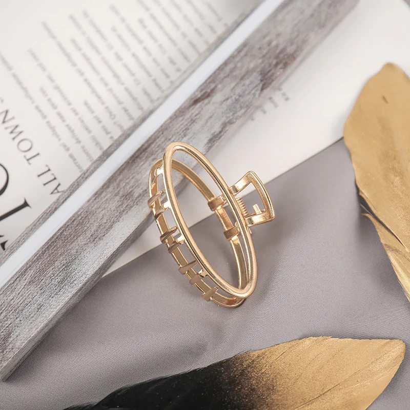 Elegant Gold Silver Hollow Geometric Metal Hair Claw For Women Long Thick Hair Holder Hair Claw Clip Fashion Hair Accessories - Image 41
