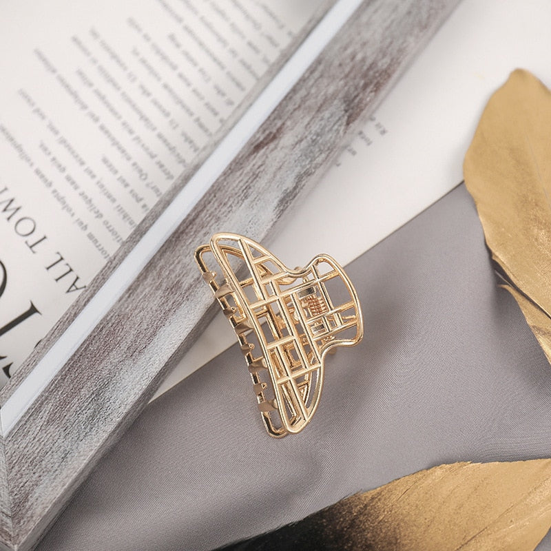 Elegant Gold Silver Hollow Geometric Metal Hair Claw For Women Long Thick Hair Holder Hair Claw Clip Fashion Hair Accessories - Image 42