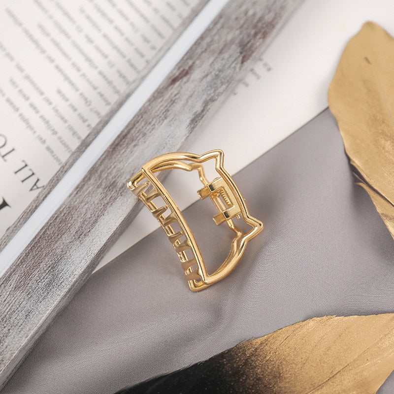 Elegant Gold Silver Hollow Geometric Metal Hair Claw For Women Long Thick Hair Holder Hair Claw Clip Fashion Hair Accessories - Image 44