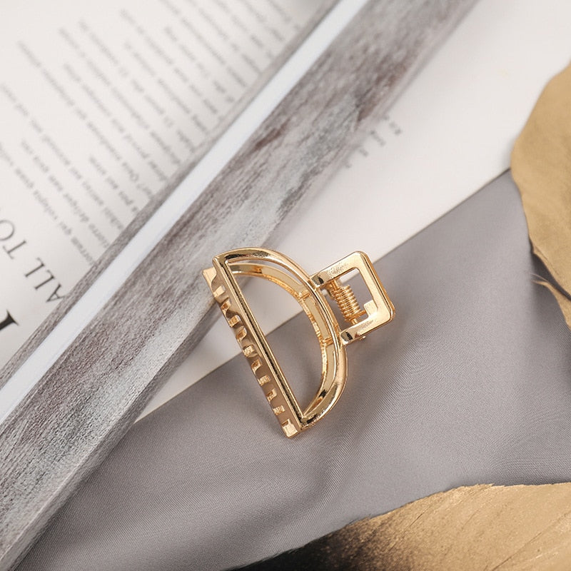 Elegant Gold Silver Hollow Geometric Metal Hair Claw For Women Long Thick Hair Holder Hair Claw Clip Fashion Hair Accessories - Image 47