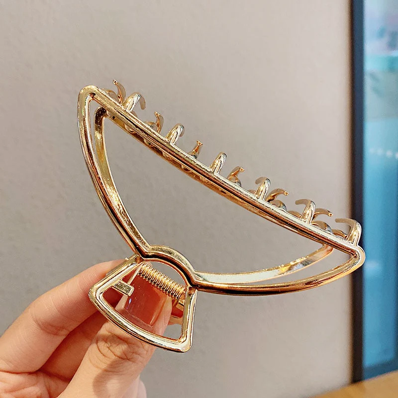Elegant Gold Silver Hollow Geometric Metal Hair Claw For Women Long Thick Hair Holder Hair Claw Clip Fashion Hair Accessories - Image 48