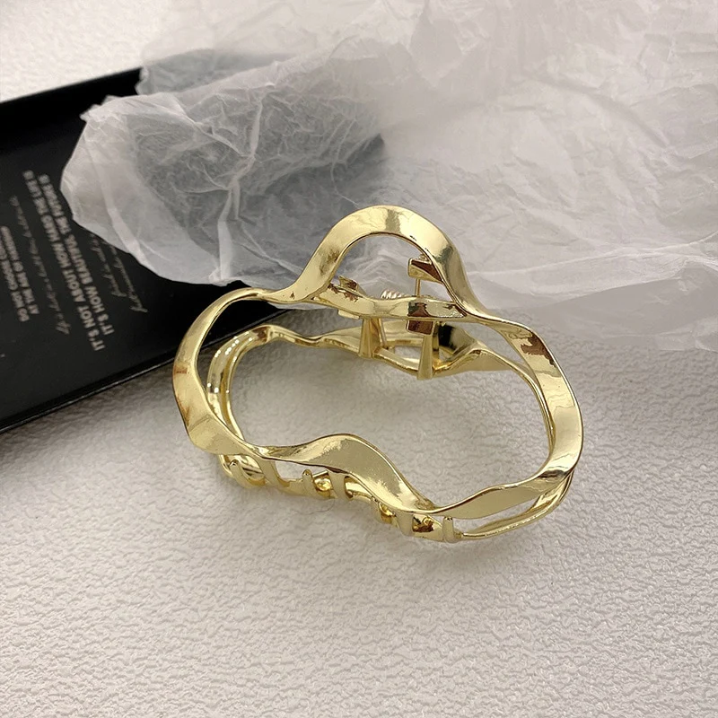 Elegant Gold Silver Hollow Geometric Metal Hair Claw For Women Long Thick Hair Holder Hair Claw Clip Fashion Hair Accessories - Image 8