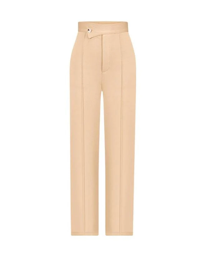 Elegant Plain Zip Fly High Waist Work Pants 2023 Summer European & American Women's Clothing Casual Daily Fashion Trousers - Image 6