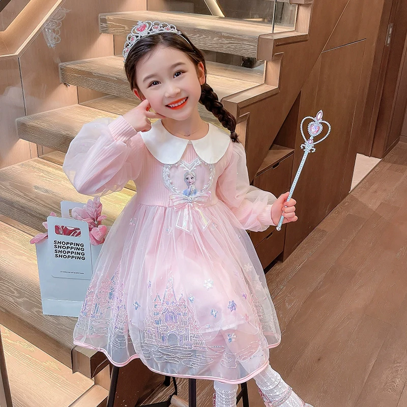 Elsa Summer Baby Girl Veil Princess Dress - Image 14