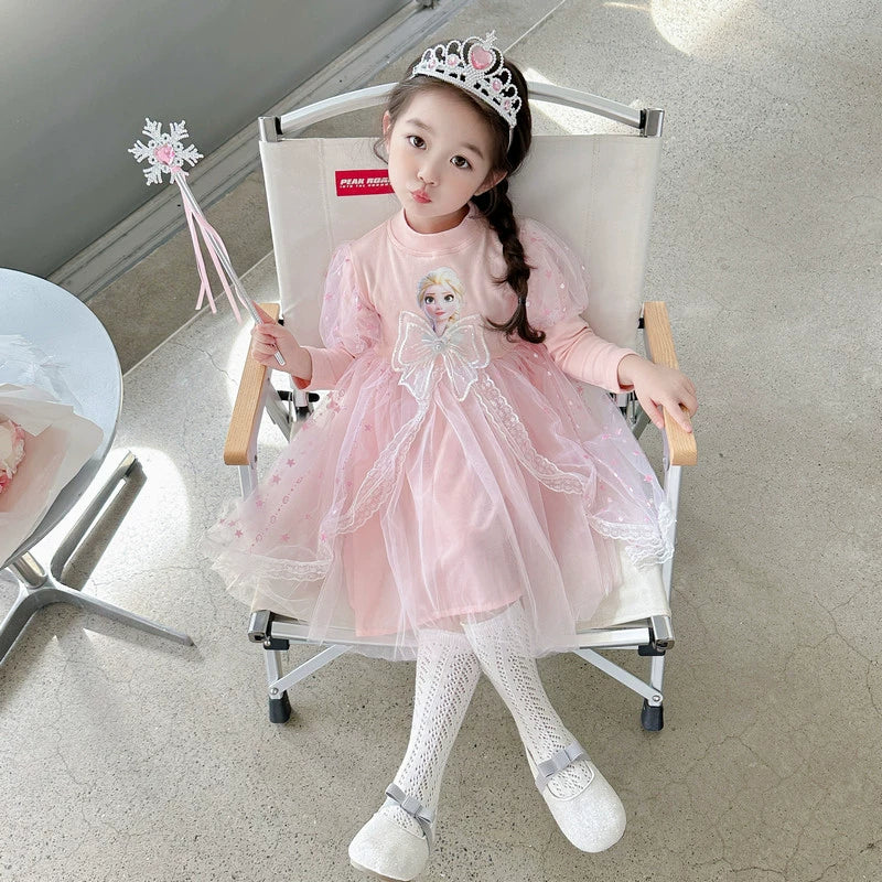 Elsa Summer Baby Girl Veil Princess Dress - Image 6