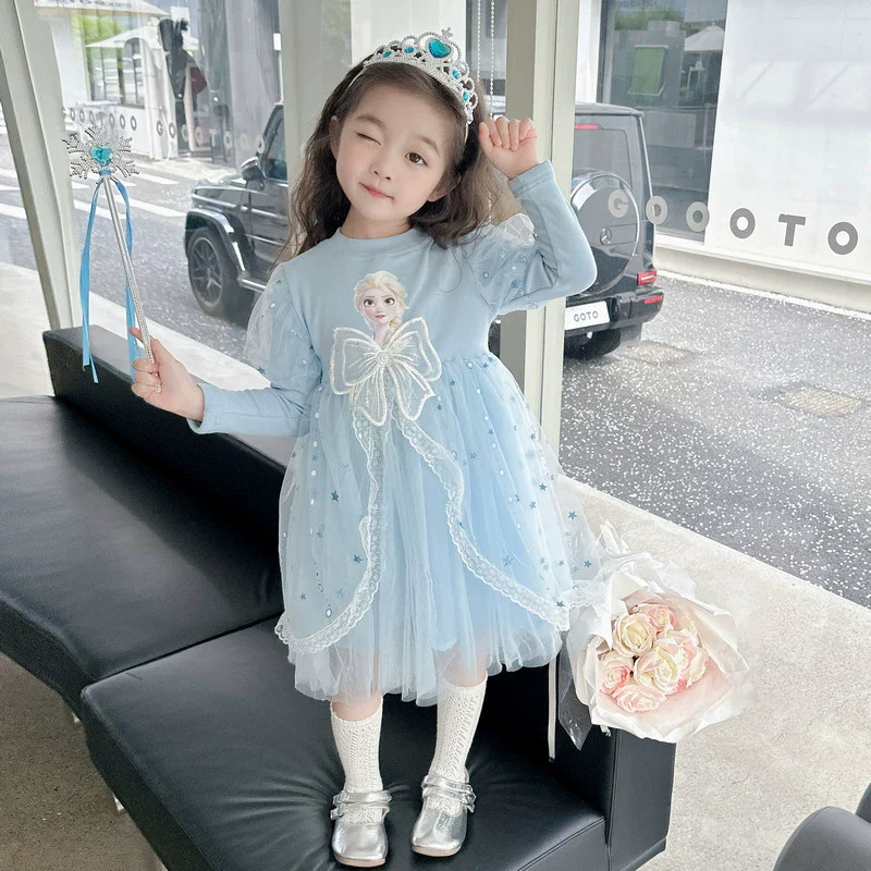 Elsa Summer Baby Girl Veil Princess Dress - Image 7