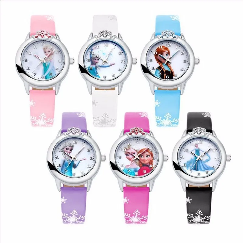 Elsa Watch Girls Elsa Princess Kids Watches Leather Strap Cute Children's Cartoon Wristwatches Gifts for Kids Girl Frozen Clock - Image 11
