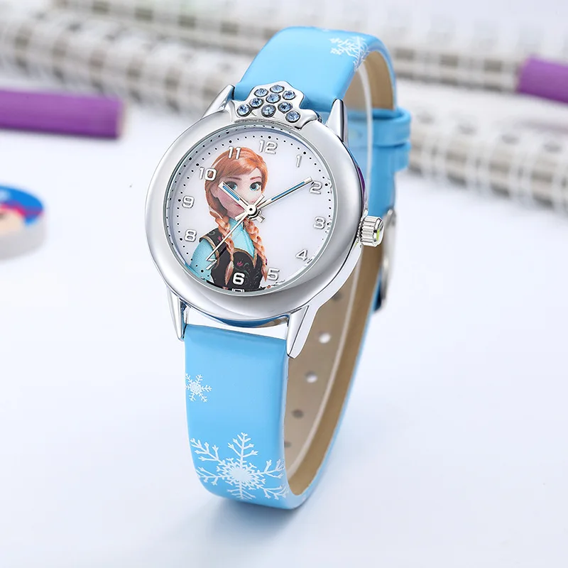 Elsa Watch Girls Elsa Princess Kids Watches Leather Strap Cute Children's Cartoon Wristwatches Gifts for Kids Girl Frozen Clock - Image 12