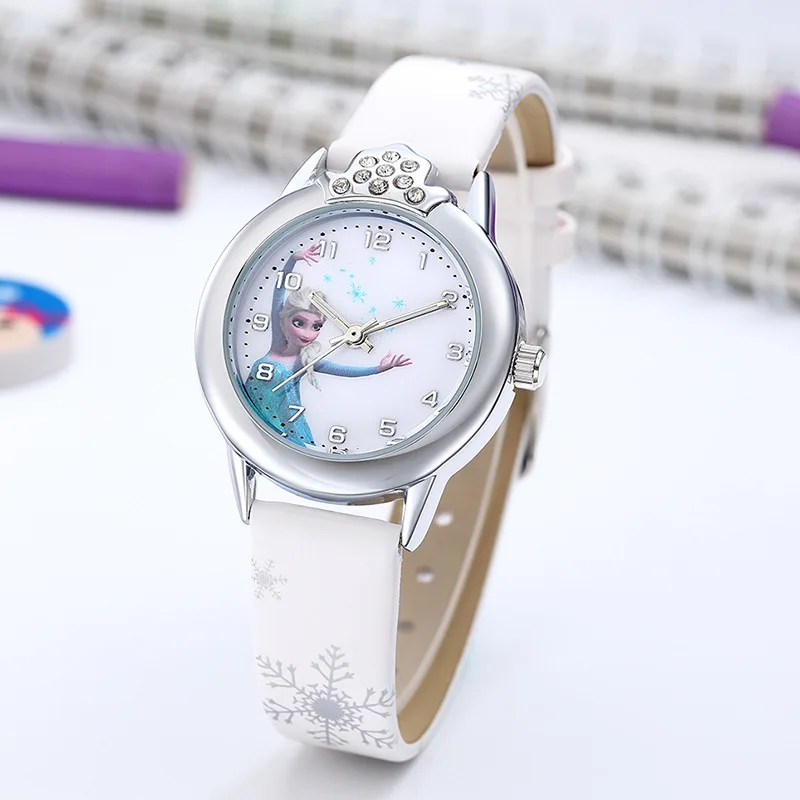 Elsa Watch Girls Elsa Princess Kids Watches Leather Strap Cute Children's Cartoon Wristwatches Gifts for Kids Girl Frozen Clock - Image 5