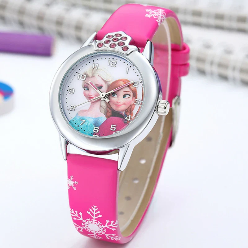 Elsa Watch Girls Elsa Princess Kids Watches Leather Strap Cute Children's Cartoon Wristwatches Gifts for Kids Girl Frozen Clock - Image 7