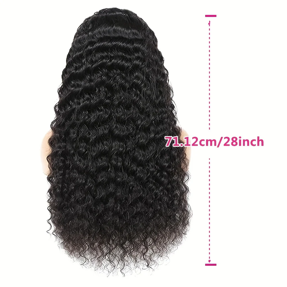 EMOL 180% Density Kinky Curly 13x4 Lace Front Wig - Pre-Plucked 4C Natural Look, Transparent Lace, Glueless for All Women - Image 2