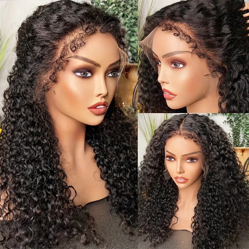 EMOL 180% Density Kinky Curly 13x4 Lace Front Wig - Pre-Plucked 4C Natural Look, Transparent Lace, Glueless for All Women - Image 7