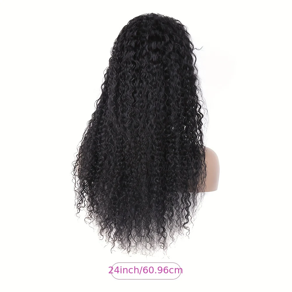 EMOL 180% Density Kinky Curly 13x4 Lace Front Wig - Pre-Plucked 4C Natural Look, Transparent Lace, Glueless for All Women - Image 8