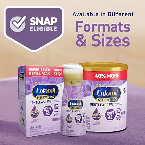 Enfamil NeuroPro Gentlease Baby Formula, Brain Building DHA, HuMO6 Immune Blend, Designed to Reduce Fussiness, Crying, Gas & Spit-up in 24 Hrs, Infant Formula Powder, Baby Milk, 35.2 Oz - Image 5