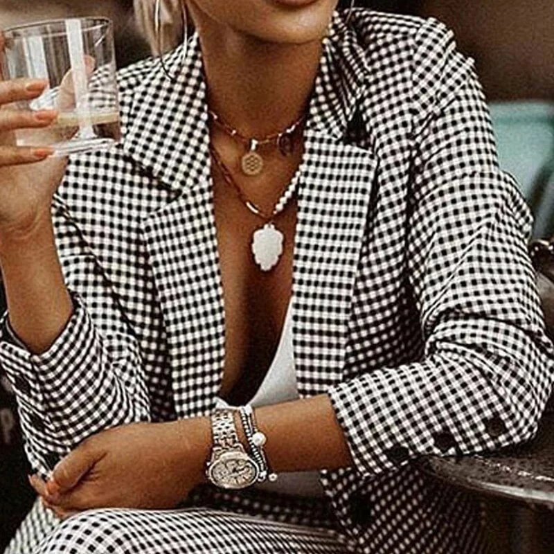 ensemble blazers et pantalons femme 2023 New Fashion Office Lady 2 Pcs Sets Slim Jacket And High Waist Pencil Pants Women Suits - Image 5