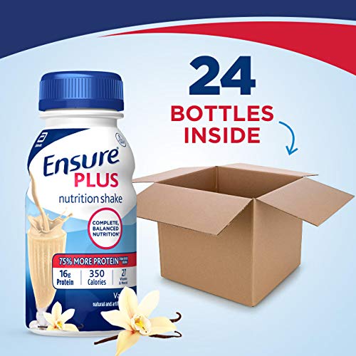 Ensure Plus Liquid Nutrition Shake with Fiber, 16 Grams of Protein, , Vanilla, 8 Fl Oz Bottle (Pack of 24) - Image 4
