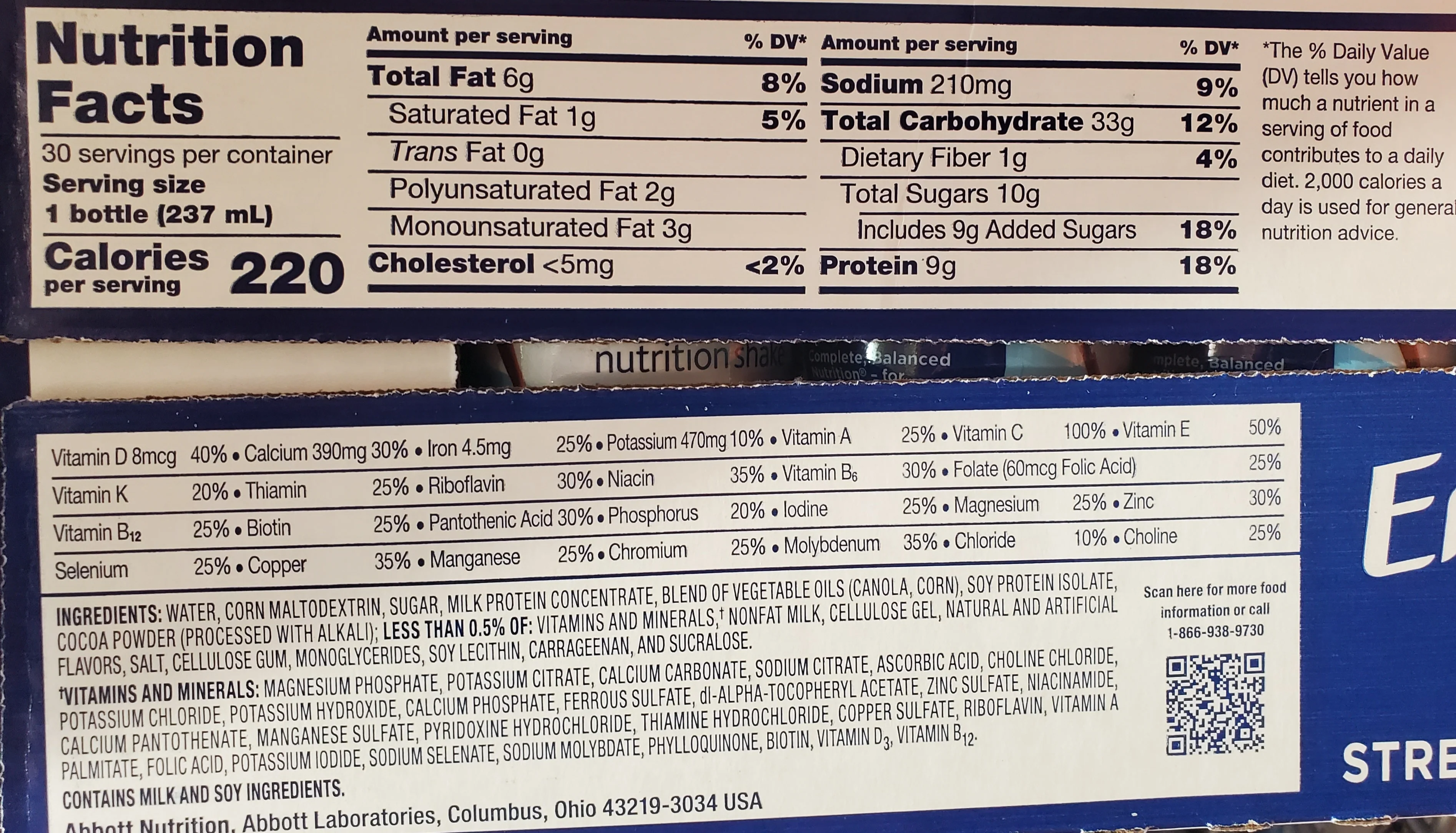 Ensure Plus Nutrition Shake Chocolate 30 Pack/ 8 Fl Ounce Net Wt 240 Fl Ounce (Copy) - Image 2