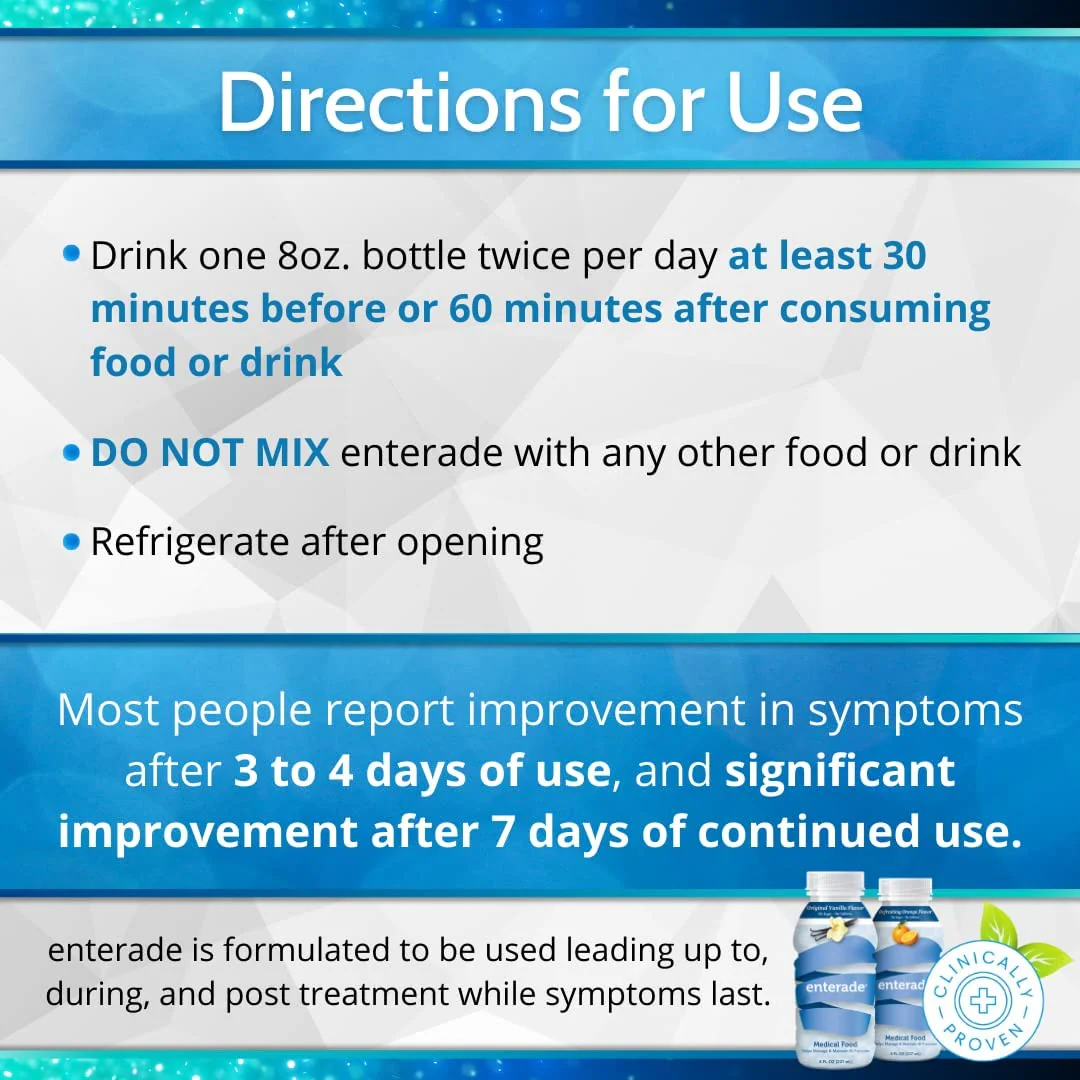 enterade AO Orange, 12 Pack, Specially Formulated to Reduce Treatment GI Side Effects, Supportive Care Beverage, 8oz Bottles (12 Pack) - Image 5