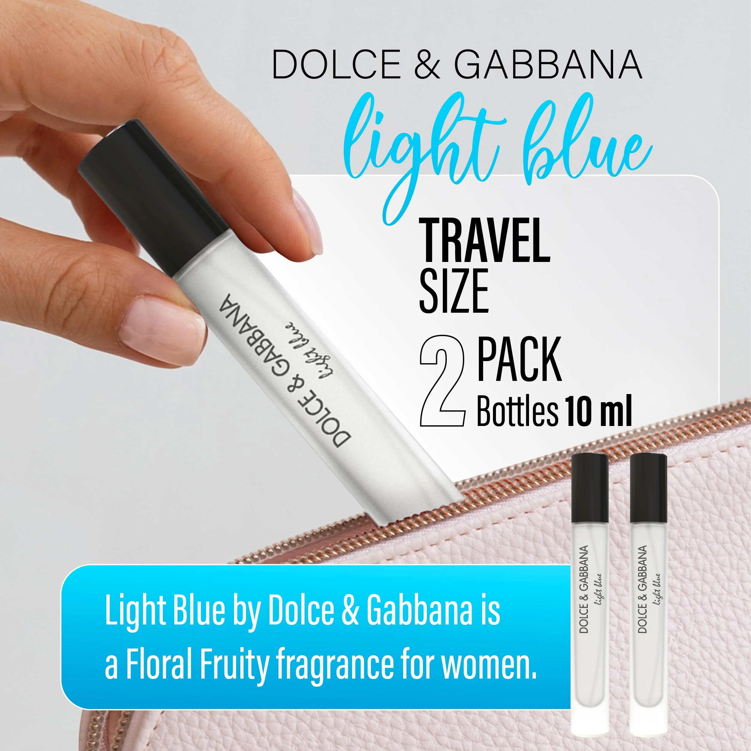 EQUIVALENCE -D&G Light Blue for women Travel Size spray Eau de Toilette Perfume 100% Original (Pack 2 bottles 10ml) - Image 5