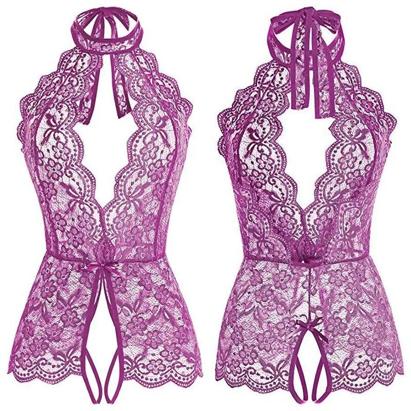 Erotic Hot Sexy Lingerie Women Role Play Costumes Open Bra Lace Underwear Pornos Teddy Bodysuit Transparent Nightgown For Sex - Image 3