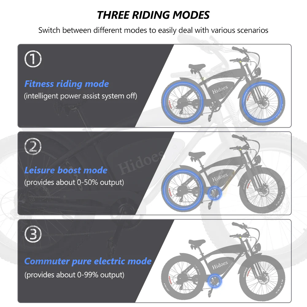 EU US warehouse Hidoes B3 ebike 1200w Bicycle electric motor bicycle fat tire electric mountain bike Hidoes B3 - Image 6