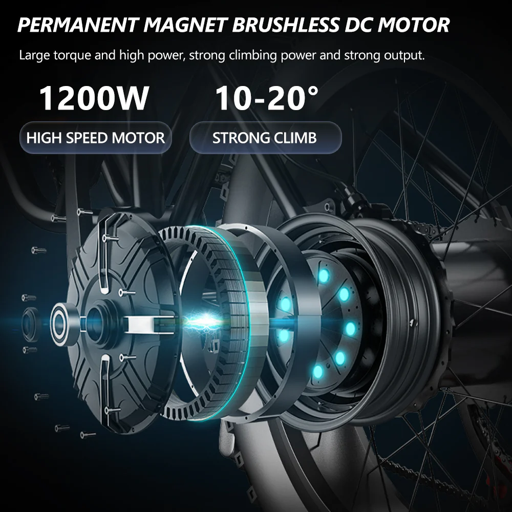 EU US warehouse Hidoes B3 ebike 1200w Bicycle electric motor bicycle fat tire electric mountain bike Hidoes B3 - Image 7