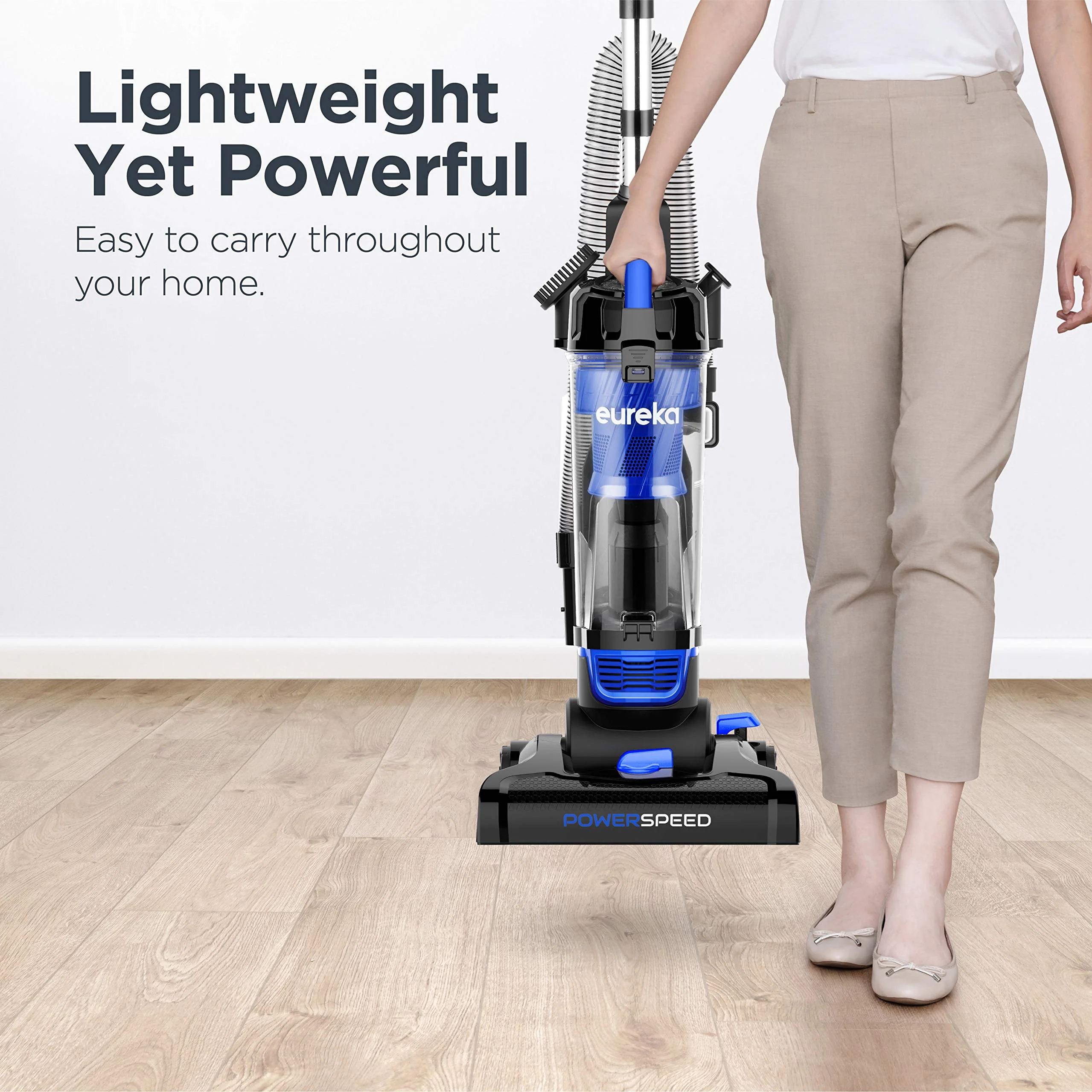 Eureka Lightweight Powerful Upright Vacuum Cleaner for Carpet and Hard Floor, PowerSpeed, New Model,Blue,black/New Model - Image 5