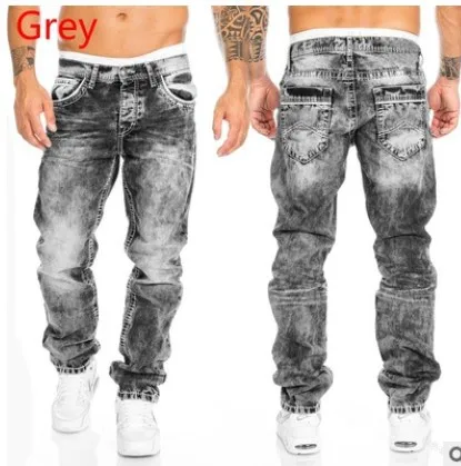 European and American 2024 New Fashion Jeans for Men, Casual Straight-leg Hip-hop Denim Trousers with Visible Stitching. S-5XL - Image 9