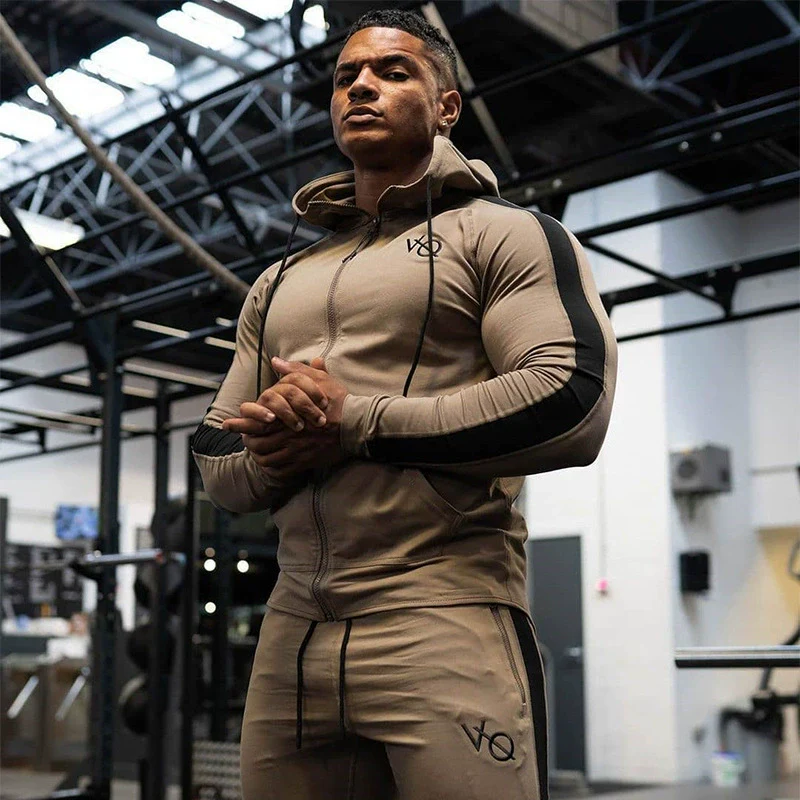European and American Men's Running Brothers Fitness Clothes Sports Hoodies - Image 2