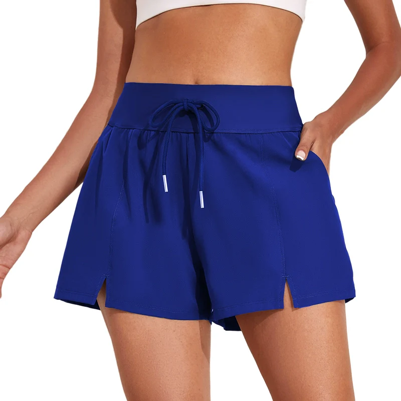 European and American Solid Slim fit Swimming Trunks Women 2024 Summer New Lace-up Waist Hugging High Waist Beach Swimming Split Skirt Women - Image 7