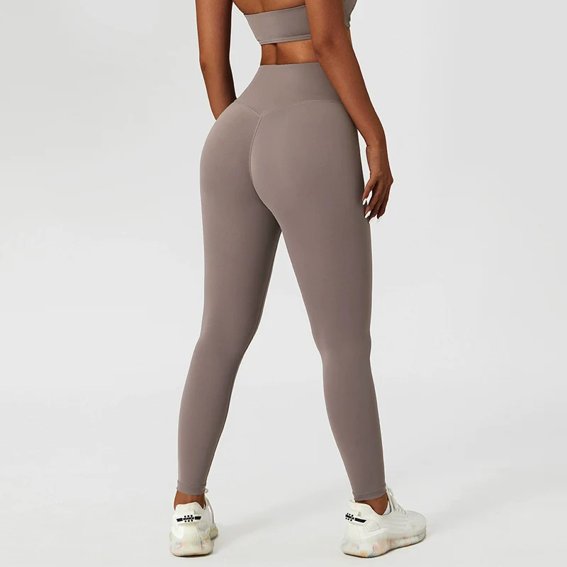 European and American-Style Hip-Lifting Cross-Waist Quick-Dry Fitness Pants - Image 4