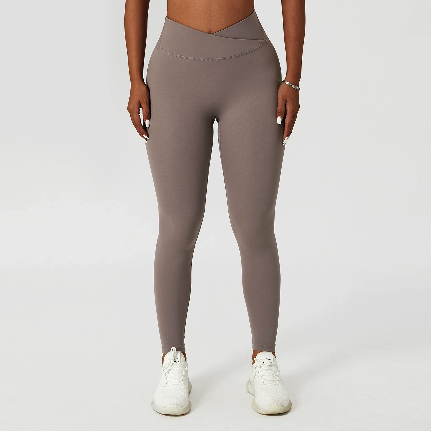 European and American-Style Hip-Lifting Cross-Waist Quick-Dry Fitness Pants - Image 9