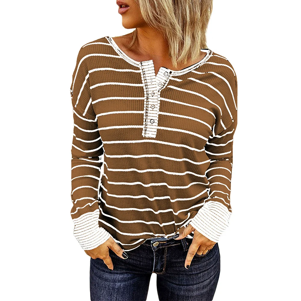 European And American-Style Striped Thin Personality Base Shirt Long-Sleeve T-shirt - Image 11