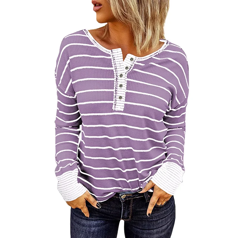 European And American-Style Striped Thin Personality Base Shirt Long-Sleeve T-shirt - Image 8
