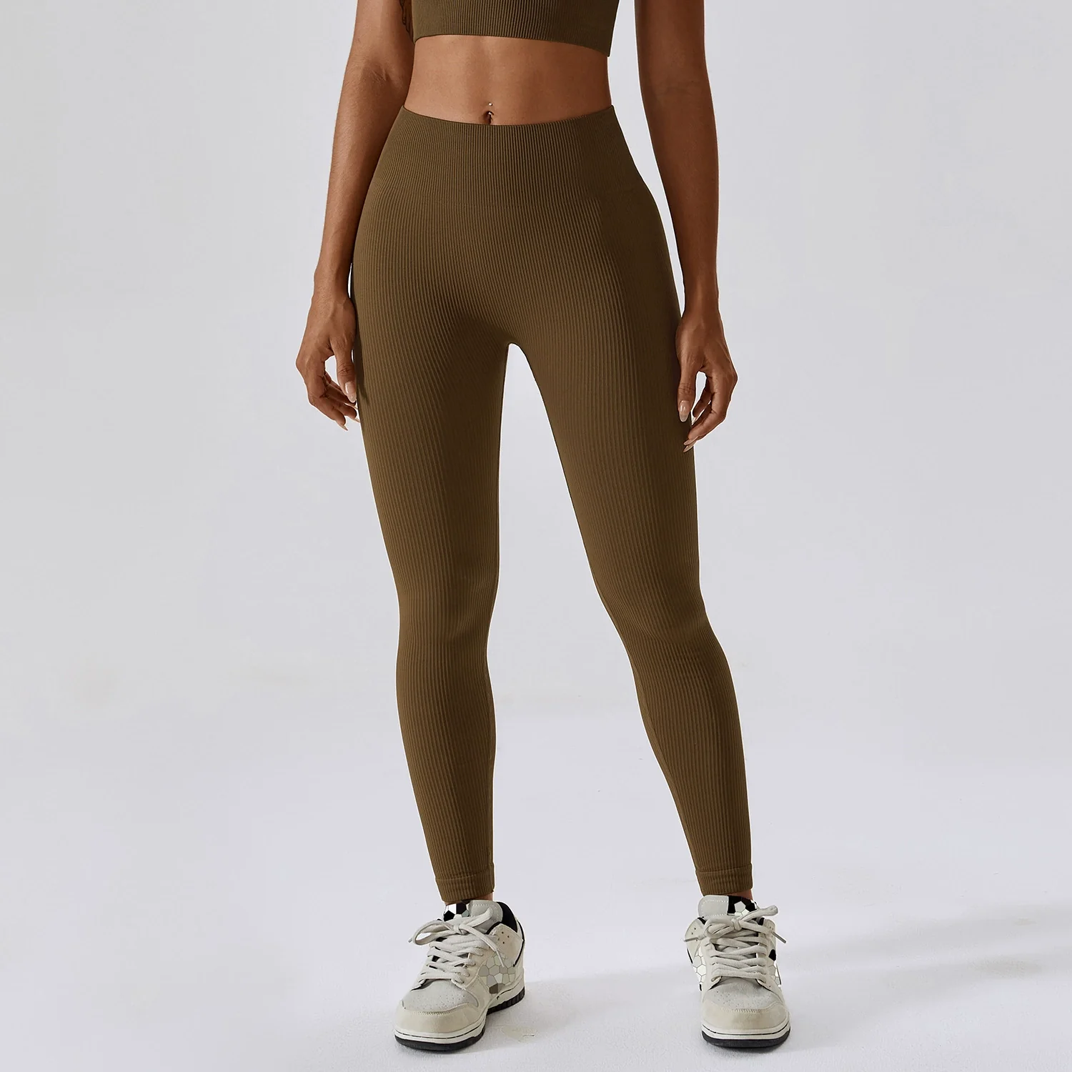 European and American Thread High Waist Tight Yoga Pants Peach Buttock Lifting Fitness Pants Quick-Drying Outer Wear Running Sports Pants Capri - Image 10