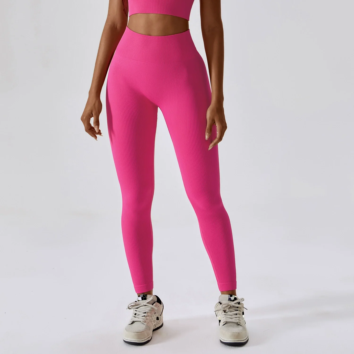 European and American Thread High Waist Tight Yoga Pants Peach Buttock Lifting Fitness Pants Quick-Drying Outer Wear Running Sports Pants Capri - Image 8