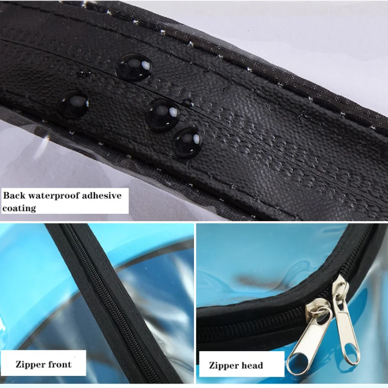 EVA Baby Stroller Accessories Waterproof Rain Cover Transparent Wind Dust Shield Zipper Open For Pushchairs Raincoat - Image 7