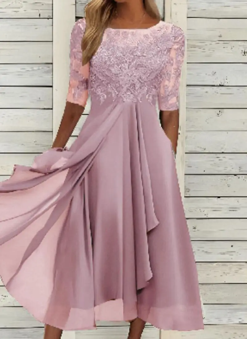 Evening Dress Vestidos Dresses 2025 Woman Elegant Temperament Gentle SlimI Irregular Solid Color Fashion Banquet Chiffon French - Image 10