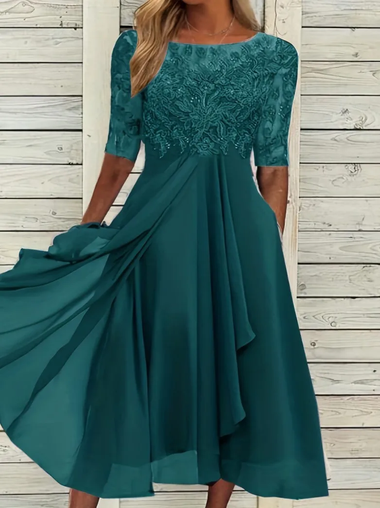 Evening Dress Vestidos Dresses 2025 Woman Elegant Temperament Gentle SlimI Irregular Solid Color Fashion Banquet Chiffon French - Image 13