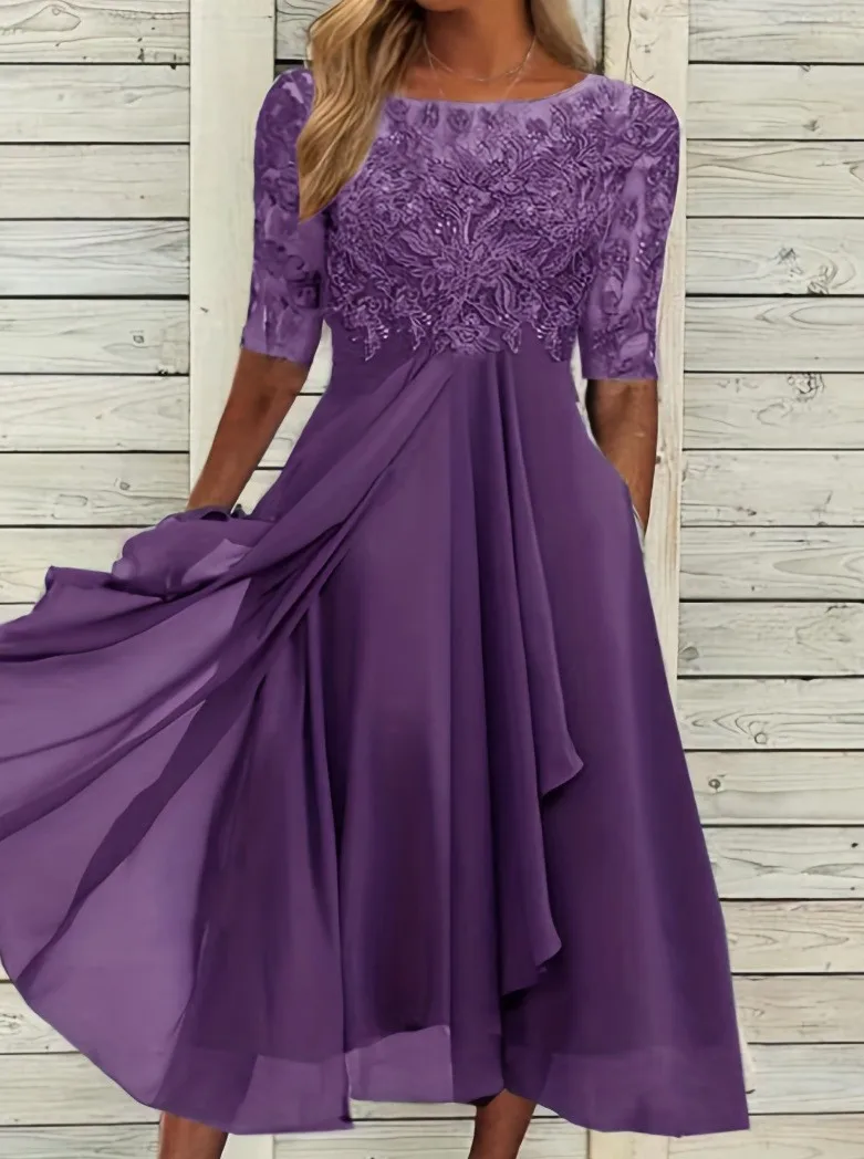 Evening Dress Vestidos Dresses 2025 Woman Elegant Temperament Gentle SlimI Irregular Solid Color Fashion Banquet Chiffon French - Image 14