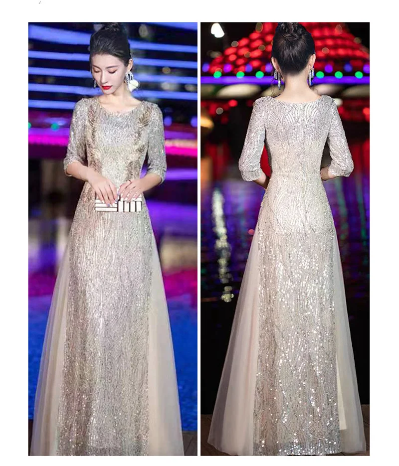 Evening Gown High-end Banquet Niche Light Luxury Host Steel Companion Conductor Choir Performance Costume Women's Long Dress WLF - Image 19