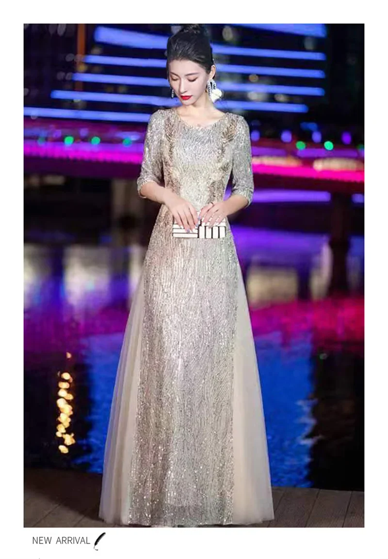 Evening Gown High-end Banquet Niche Light Luxury Host Steel Companion Conductor Choir Performance Costume Women's Long Dress WLF - Image 21